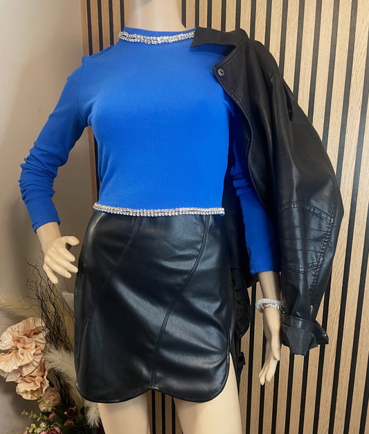 Faux Leather Skirt