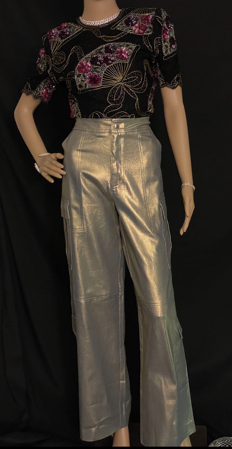 Metallic Gold Pants